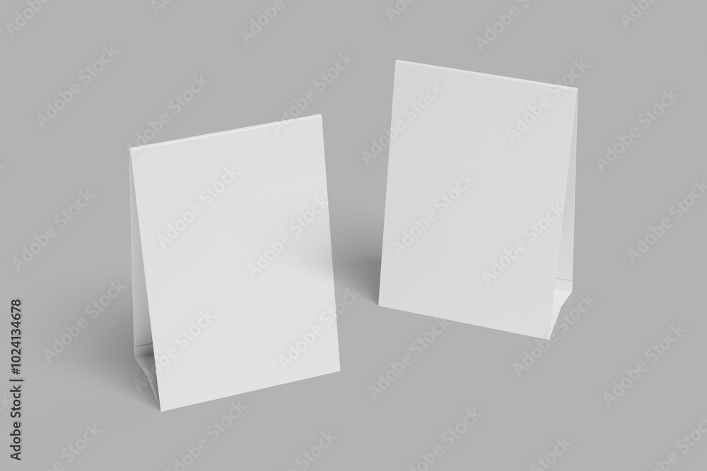 3D illustration Table Tent Mockups Blank 3D illustration Table Tent Mockups Blank