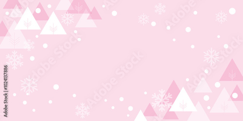 雪が降る冬の森のイメージ背景