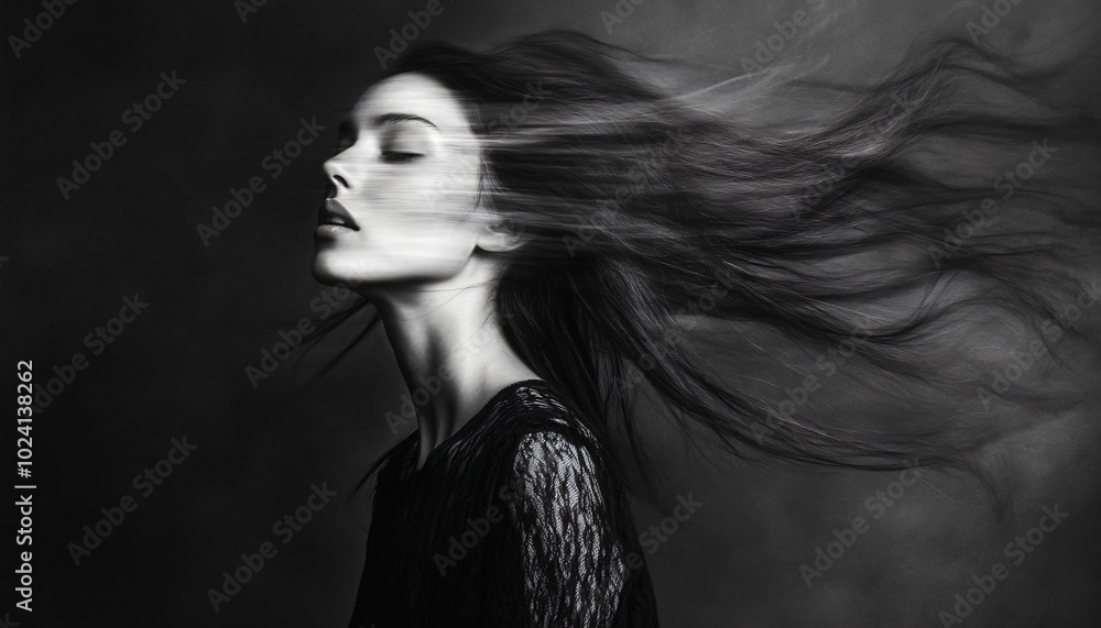 A series of portraits where one part of the person is in sharp focus while another part is in motion A series of portraits where one part of the person is in sharp focus while another part is in motion