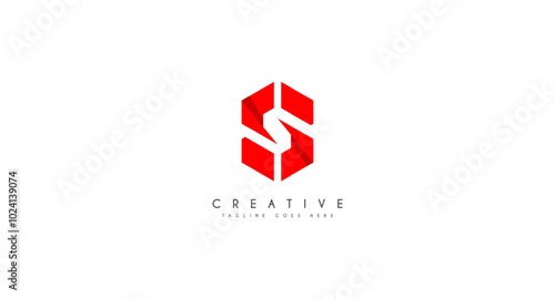 number 5 logo design inspiration . letter S logo . number 5 logo template . letter S with 3d style . 3d logo template . building architecture business