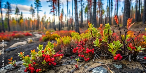 Regeneration After Fire: Bearberry and Clubmoss in Boreal Forests photo