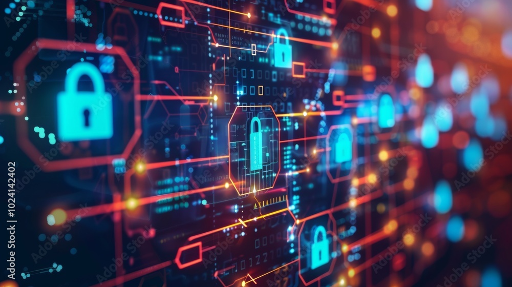 Clear area for cybersecurity poster elements. Clear area for cybersecurity poster elements.