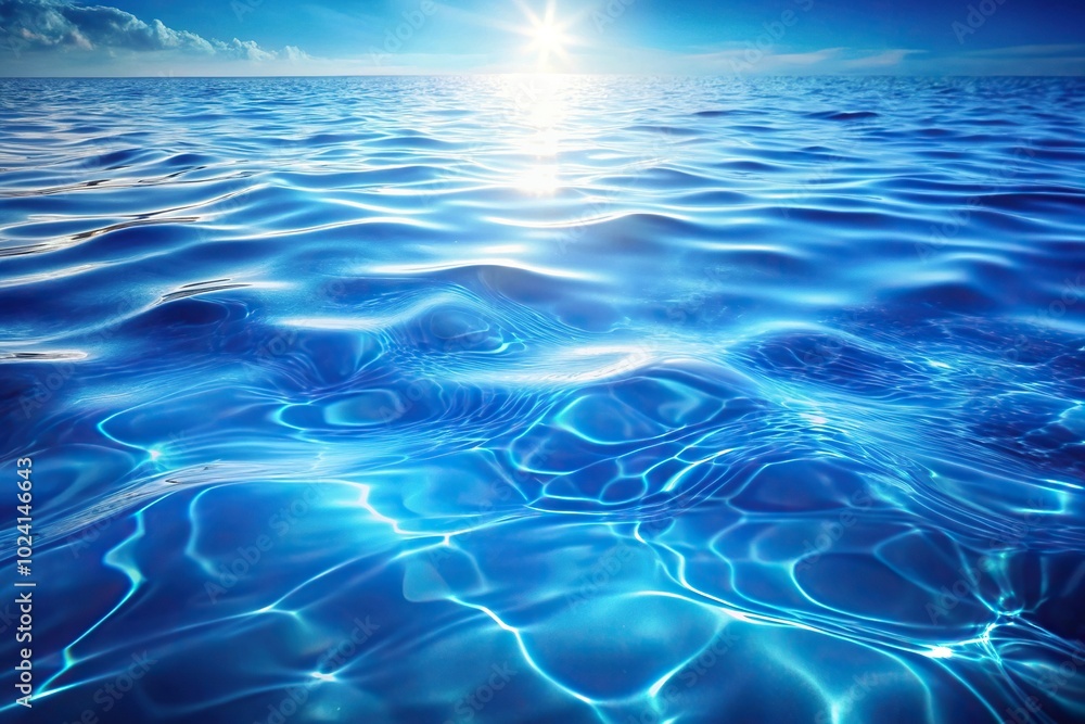 Low angle blue fade background with a white and blue water texture Low angle blue fade background with a white and blue water texture