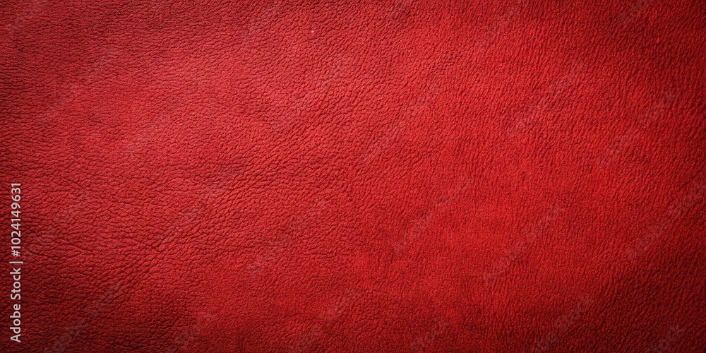 Low Angle Red Suede Leather Texture with Vignette