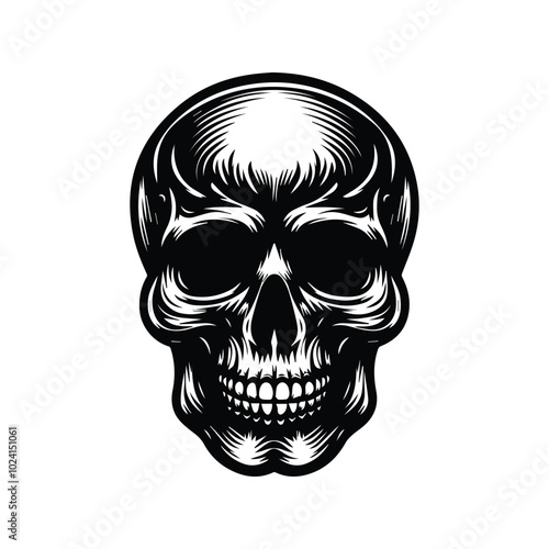 A detailed vector image featuring a skull wearing a crown and smoking a cigar, representing a bold and edgy aesthetic.