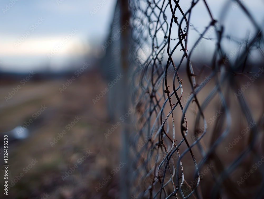 Close-up of a Rusty Chain Link Fence Close-up of a Rusty Chain Link Fence