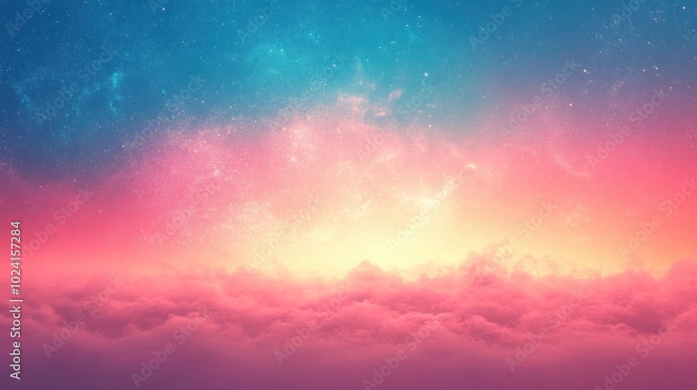 A dreamy, vibrant sky with a sea of pink clouds and a celestial backdrop, perfect for inspirational and abstract designs. A dreamy, vibrant sky with a sea of pink clouds and a celestial backdrop, perfect for inspirational and abstract designs.