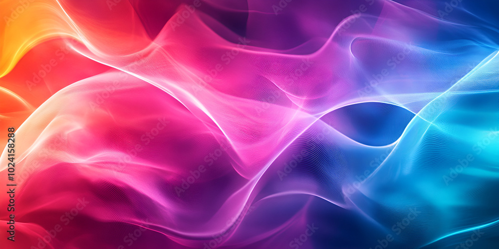Fototapeta premium Vibrant Colorful Abstract Waves Background