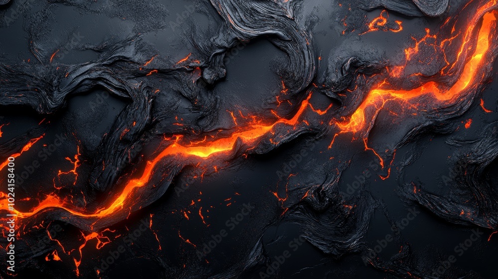 abstract lava illustration on a black background abstract lava illustration on a black background