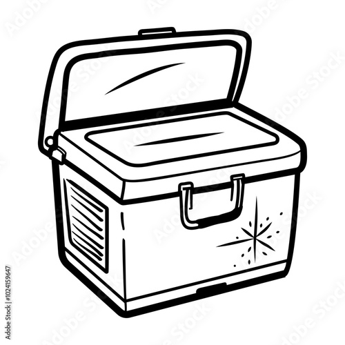  A hand drawn icon of a cooler box