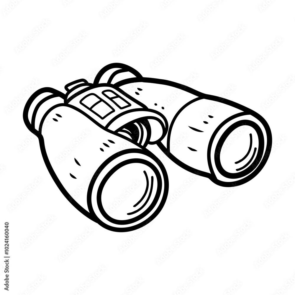 Hand drawn icon of binoculars Hand drawn icon of binoculars