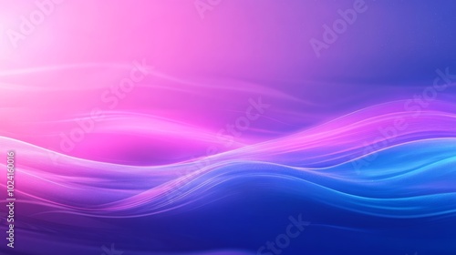 Evening colorfull sky line waves background with some particles lights