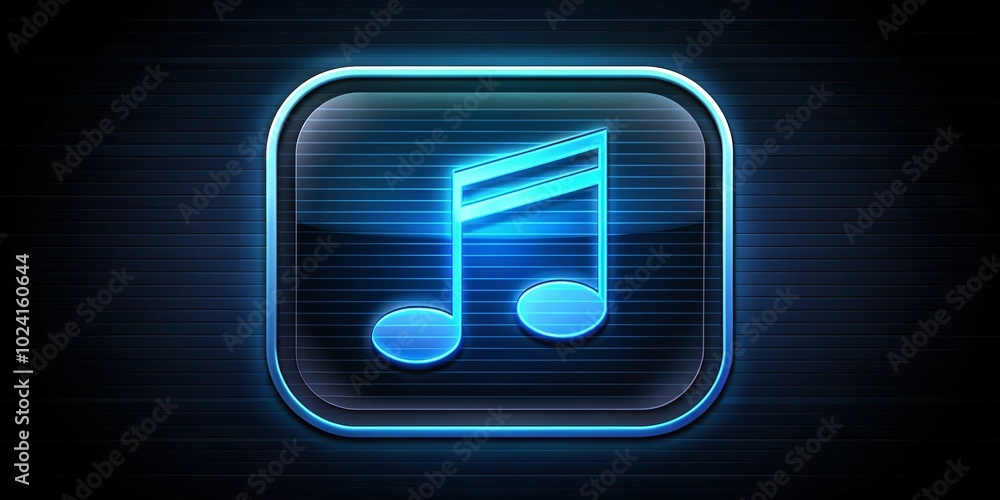 Thin Line Black and Blue Note Icon for Music, Sound, and Audio Applications in Modern Design and Web Thin Line Black and Blue Note Icon for Music, Sound, and Audio Applications in Modern Design and Web
