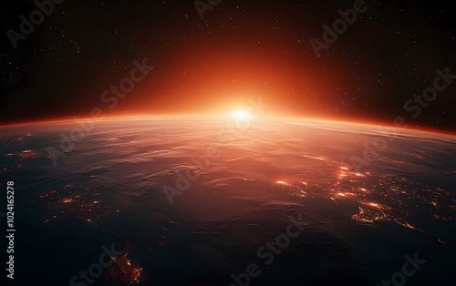 Sunrise Over a Red Planet 