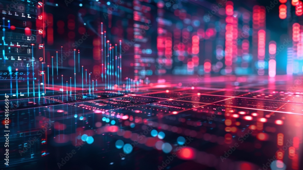 Fototapeta premium Futuristic Financial Technology Background