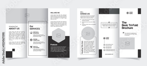 Corporate Business Tri-fold Brochure Template vector file