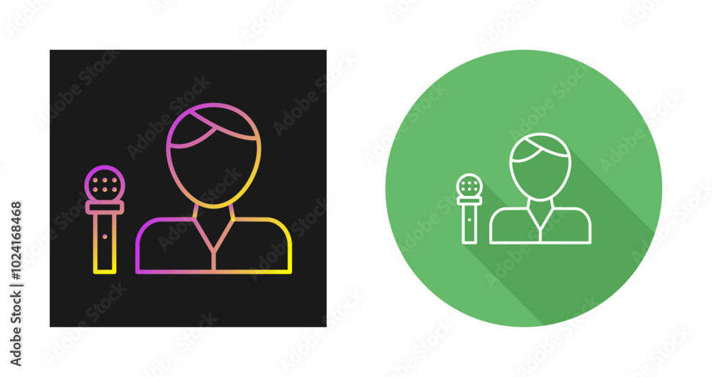 Female Anchor Vector Icon Female Anchor Vector Icon