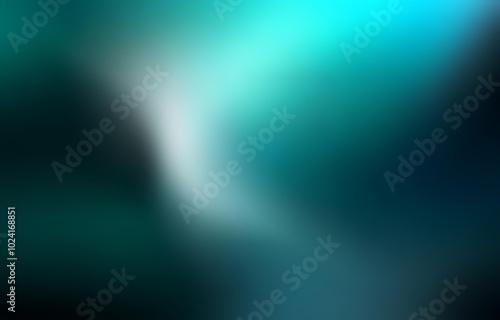 A gradient background transitions from a dark teal to a lighter aqua blue. photo