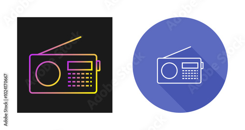 Radio Set Vector Icon