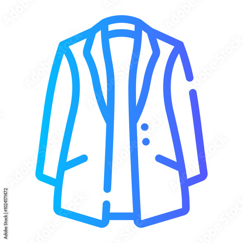 trench coat Line Gradient Icon