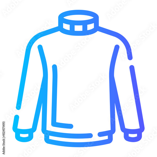 turtleneck Line Gradient Icon