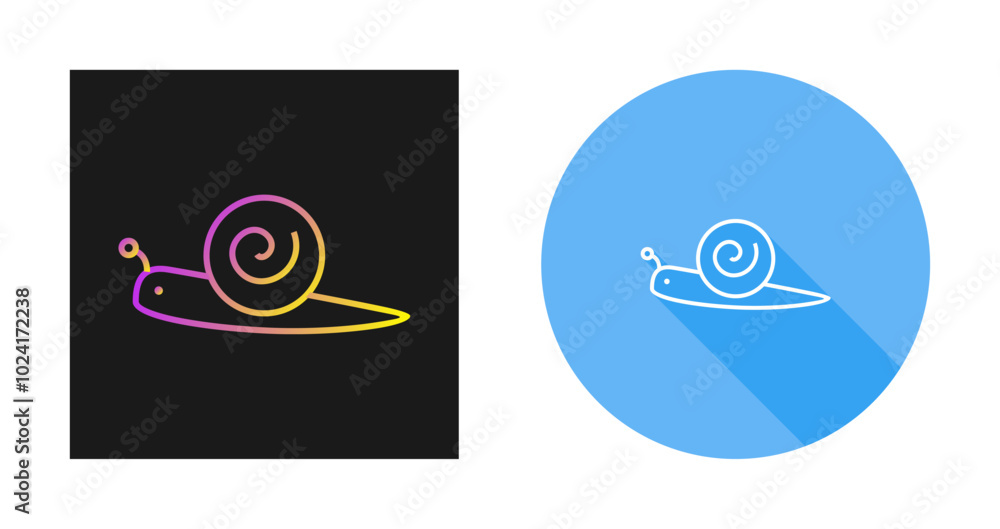 Fototapeta premium Snail Vector Icon