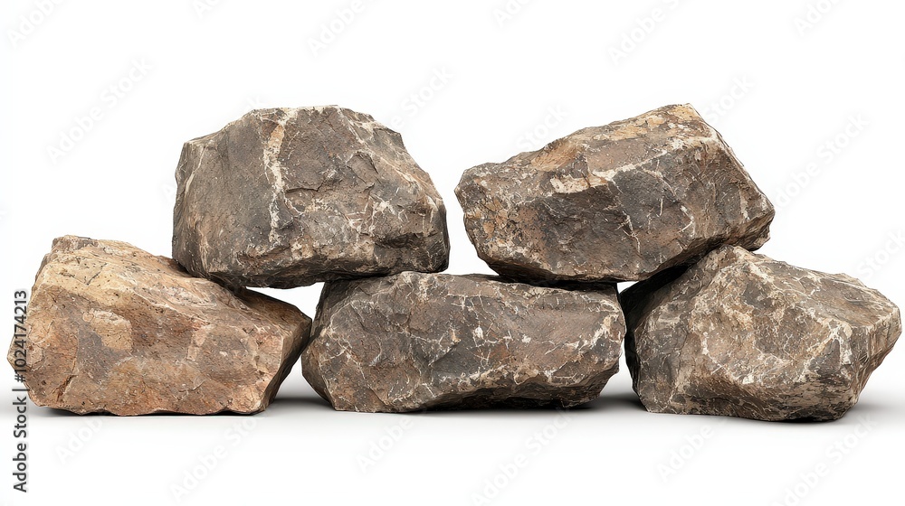 Stacked Rocks Large Grey Stones Isolated on White Background Stone Wall Natural Rock F Stacked Rocks Large Grey Stones Isolated on White Background Stone Wall Natural Rock F