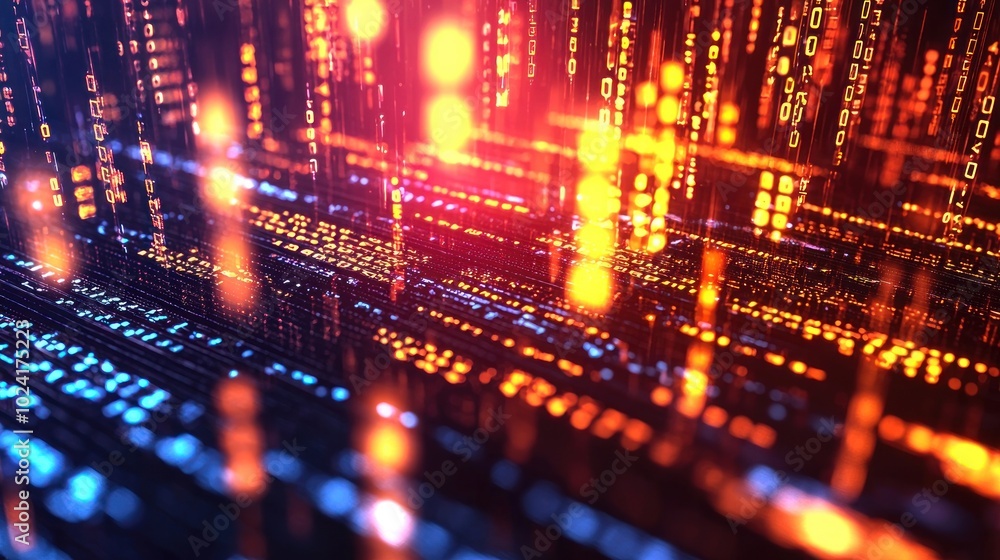 Abstract Binary Code and Graphics Background Abstract Binary Code and Graphics Background