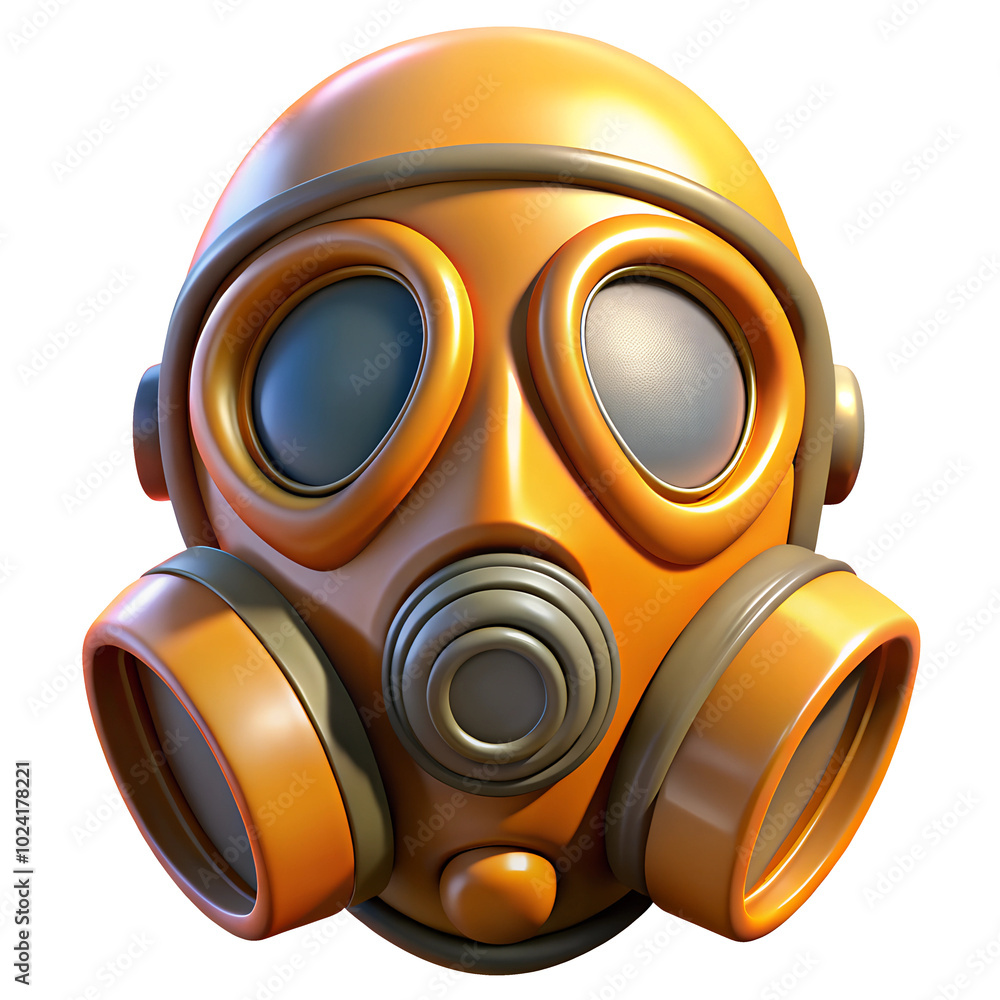 gas mask 3d render icons in cartoon plastic style minimal isolated on transparent white background, clipping path gas mask 3d render icons in cartoon plastic style minimal isolated on transparent white background, clipping path