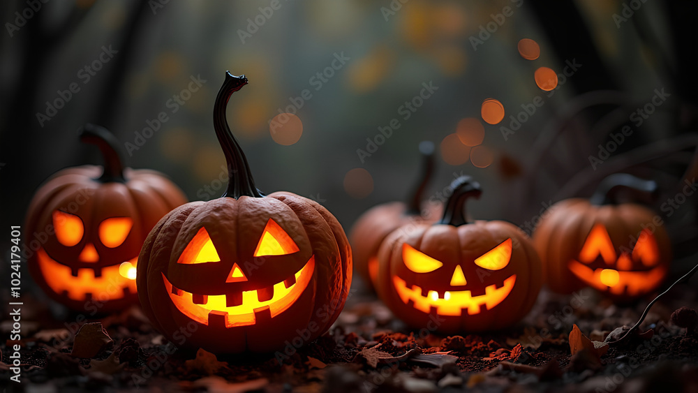 Halloween day eyes of Jack O' Lanterns trick or treating Samhain All Hallows' Eve All Saints' Eve All hallowe'en spooky Horror Ghost Demon background October 31 Halloween day eyes of Jack O' Lanterns trick or treating Samhain All Hallows' Eve All Saints' Eve All hallowe'en spooky Horror Ghost Demon background October 31