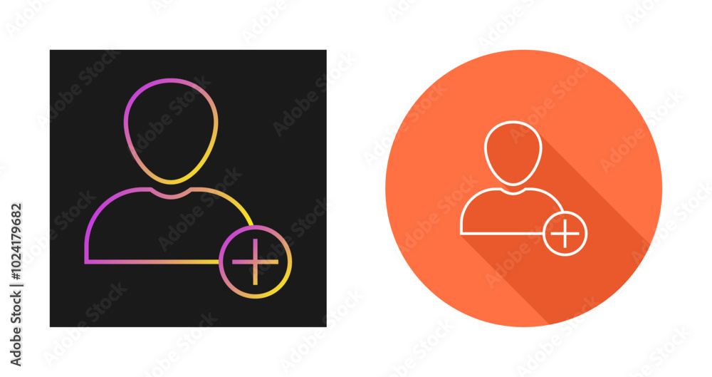 Add Account Vector Icon Add Account Vector Icon