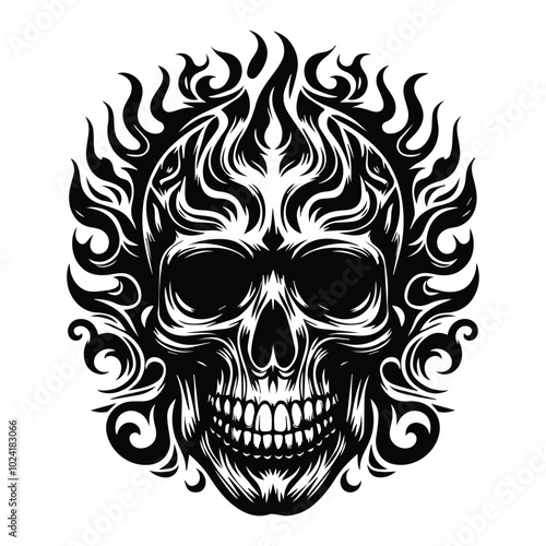 A detailed vector image featuring a skull wearing a crown and smoking a cigar, representing a bold and edgy aesthetic.