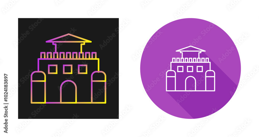 Naklejka premium Sandcastle Vector Icon