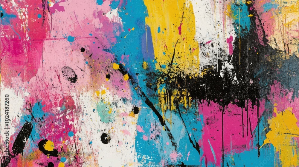 Fototapeta premium Abstract Colorful Paint Splatter