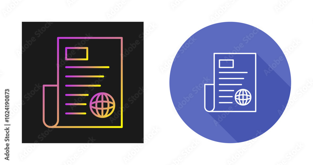 Newspaper Vector Icon Newspaper Vector Icon