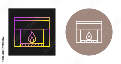 Fireplace Vector Icon