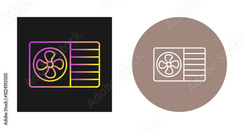 AC Window Unit Vector Icon