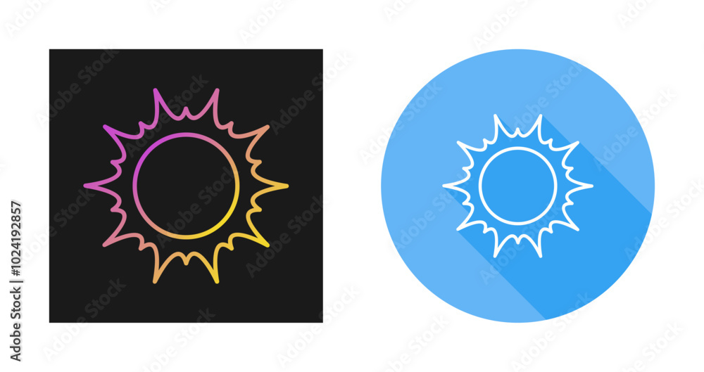 Fototapeta premium Sun Vector Icon