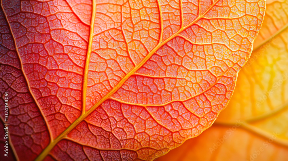 Obraz premium Leaf structure closeup