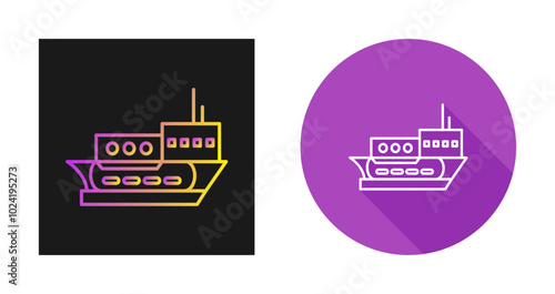 Delivery Ship Vector Icon