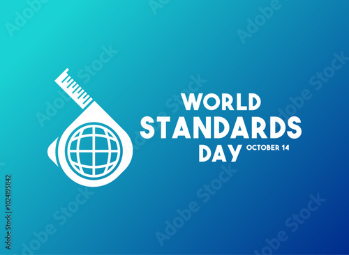 World Standards Day. October 14. Gradient background.