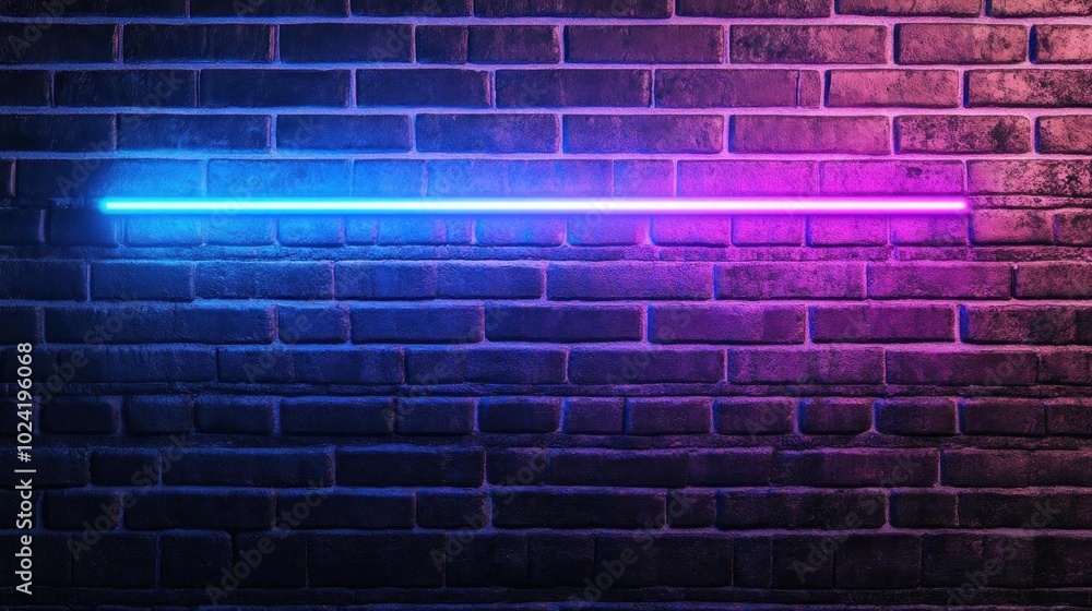 Black brick wall with a neon sign in blue and purple for Black Friday Sale Black brick wall with a neon sign in blue and purple for Black Friday Sale