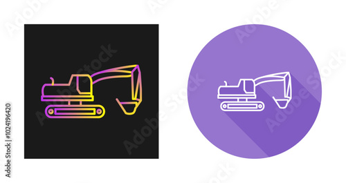 Excavator Vector Icon