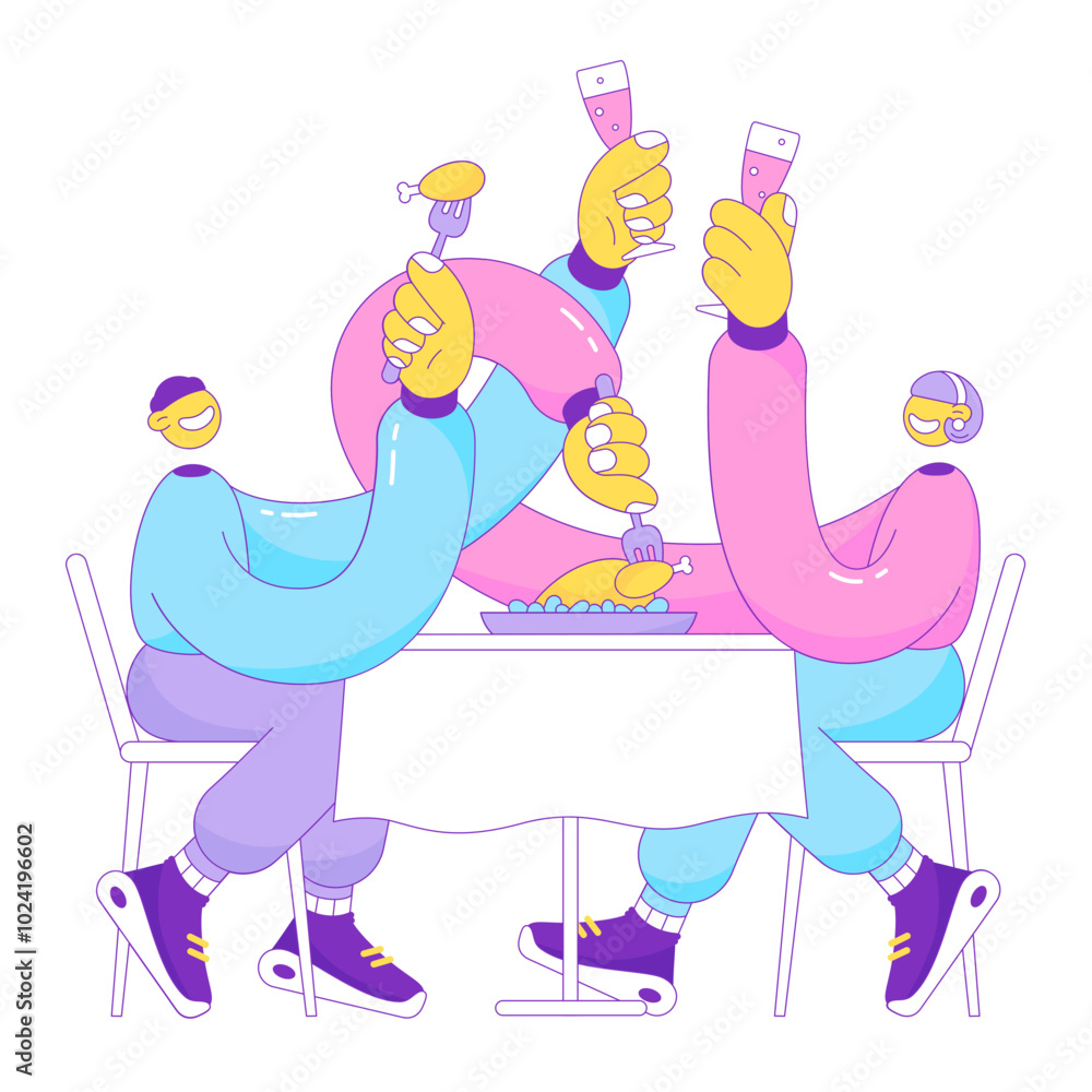 Cozy family Thanksgiving dinner Cozy family Thanksgiving dinner