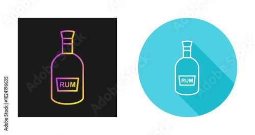 Bottle of Rum Vector Icon