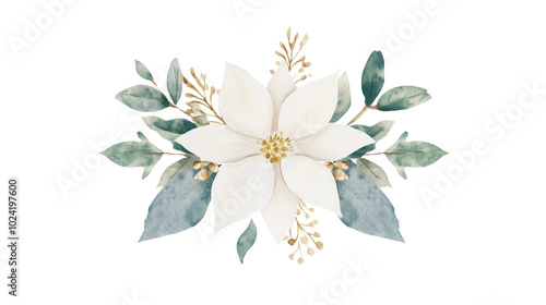 A Beautiful Arrangement of Christmas Flowers and Greenery Perfect for Holiday Decorations