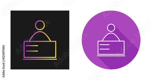 Student using laptop Vector Icon