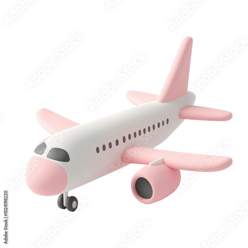 Wallpaper Mural A Cute Cartoon Style Airplane with a Playful Design for Kids and Travel Enthusiasts Torontodigital.ca