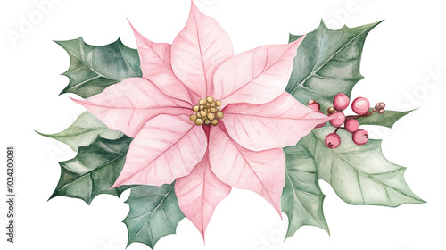 A Beautiful Arrangement of Christmas Flowers and Greenery Perfect for Holiday Decorations