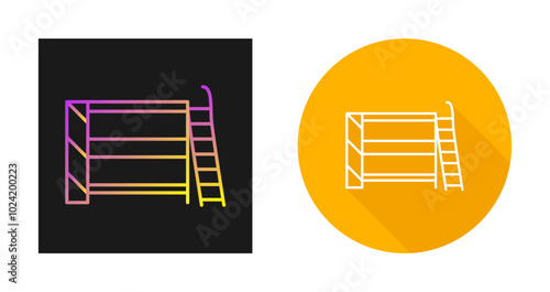 Bunk bed Vector Icon